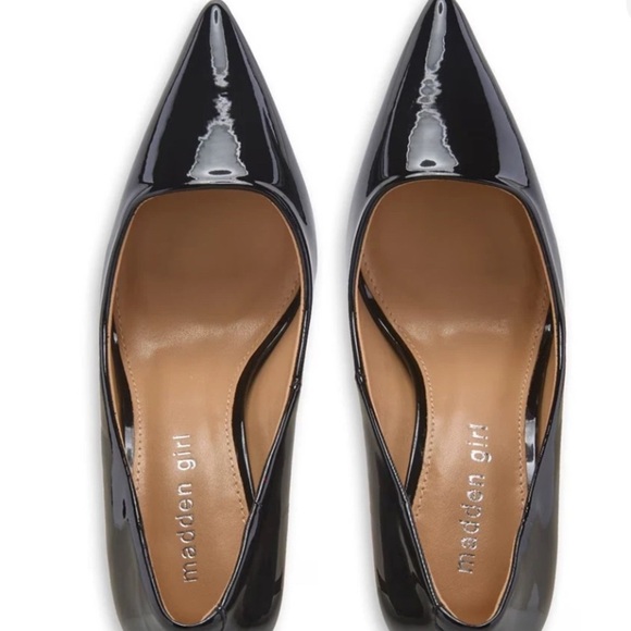 Madden Girl Womens Brynn Black Patent LLeather Look Pumps 6.5 M - Picture 4 of 5